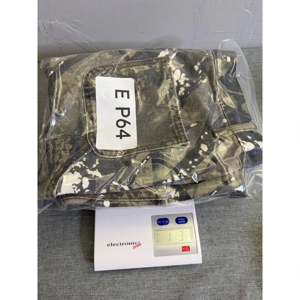 RSQ Carpenter Pants Kids Size 14 Camo Straight Leg Y2K Paint Splatter Utility